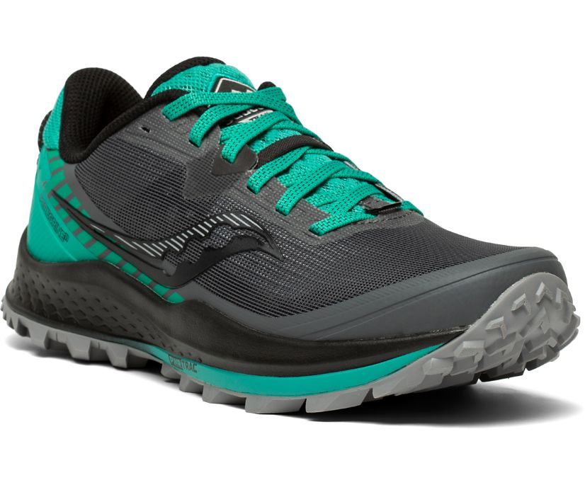 Women's Saucony Peregrine 11 Trail Running Shoes Grey / Light Turquoise | Singapore 229XYUF